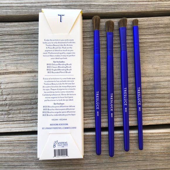 TRESLUCE BEAUTY Live Like An Artista 4-Piece Eyeshadow Brush Set - Picture 5 of 7
